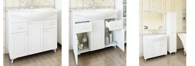 Тумба с раковиной «Sanflor» Софи 85 New (Элеганс 85) белая