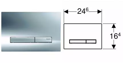 Кнопка смыва «Geberit» Sigma 50 115.788.21.2 хром глянцевый/хром металлический