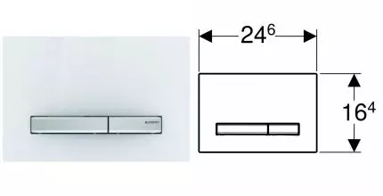 Кнопка смыва «Geberit» Sigma 50 115.788.11.2 белое стекло/хром