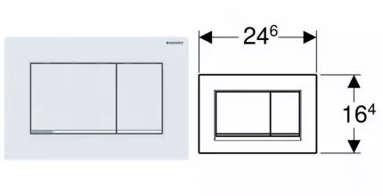 Кнопка смыва «Geberit» Sigma 30 115.883.JT.1 белая матовая