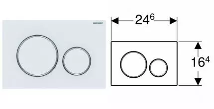 Кнопка смыва «Geberit» Sigma 20 115.882.JT.1 белый матовый/хром глянцевый