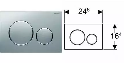 Кнопка смыва «Geberit» Sigma 20 115.882.JQ.1 хром матовый/хром глянцевый