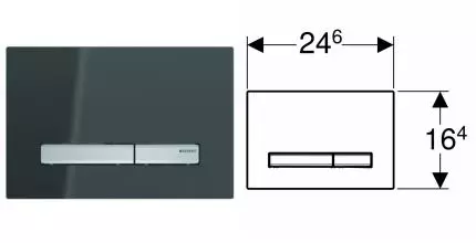 Кнопка смыва «Geberit» Sigma 50 115.788.SD.2 зеркально дымчатое стекло/хром