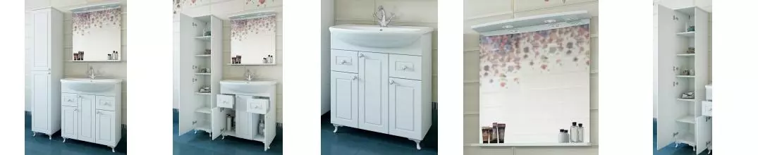 Мебель для ванной «Sanflor» Софи 75 New белая