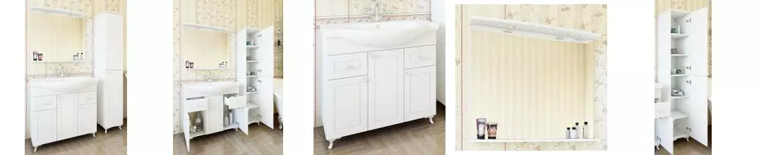 Мебель для ванной «Sanflor» Софи 85 New белая