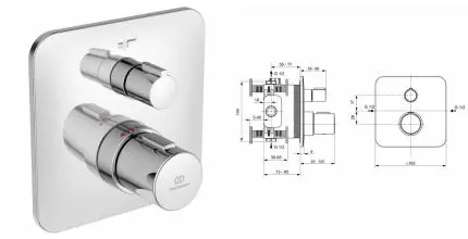 Внешняя часть смесителя «Ideal Standard» Tonic II A6345AA хром