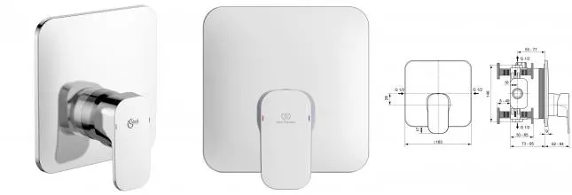 IS A6339AA Tonic II Смеситель для душа (внешняя монтажная часть) · Tonic II, Ideal Standard, A6339AA