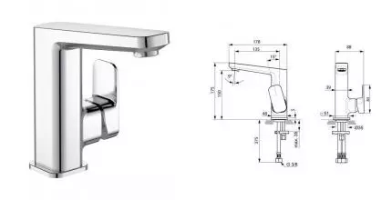 Смеситель для раковины «Ideal Standard» Tonic II A6333AA хром