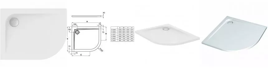 Ideal Standard UltraFlat K240301 душевой поддон 90X70 см, левая версия · UltraFlat, Ideal Standard, K240301