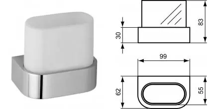 Стакан для зубных щёток «Ideal Standard» Moments N1145AA на стену хром