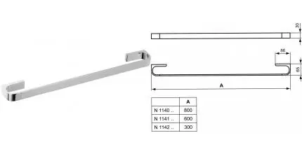 Полотенцедержатель «Ideal Standard» Moments N1141AA на стену хром Полотенцедержатель «Ideal Standard» Moments N1141AA на стену хром
