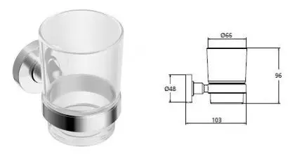 Стакан для зубных щёток «Ideal Standard» Iom A9121AA на стену хром