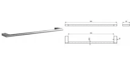 Полотенцедержатель «Ideal Standard» Connect N1387AA на стену хром