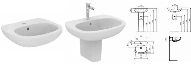 Раковина «Ideal Standard» Tesi 50/41 T009401 фарфоровая белая Раковина «Ideal Standard» Tesi 50/41 T009401 фарфоровая белая