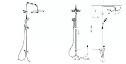Душевая стойка «Ideal Standard» Idealrain Eco Evo A6943AA хром Душевая стойка «Ideal Standard» Idealrain Eco Evo A6943AA хром