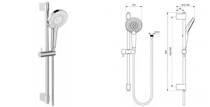 Душевой гарнитур «Ideal Standard» IdealRain Evo Jet Round XL3 B1761AA хром