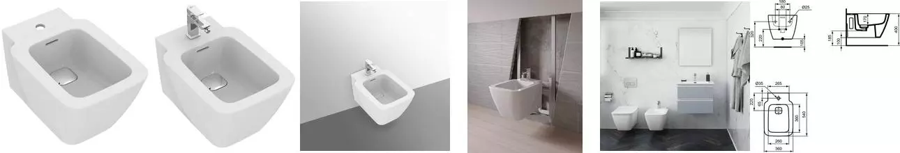 Подвесное биде «Ideal Standard» Strada II T297101 белое Подвесное биде «Ideal Standard» Strada II T297101 белое