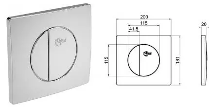 Кнопка смыва «Ideal Standard» W3091AA хром Кнопка смыва «Ideal Standard» W3091AA хром