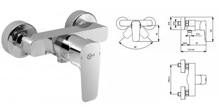 Смеситель для душа «Ideal Standard» Ceraplan III B0716AA хром Смеситель для душа «Ideal Standard» Ceraplan III B0716AA хром