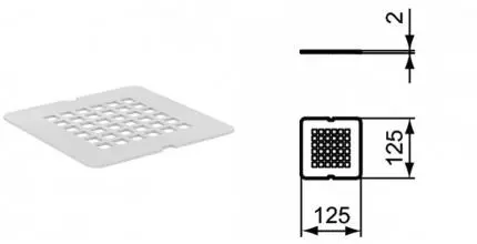 Решётка «Ideal Standard» UltraFlat S KV169FR белая