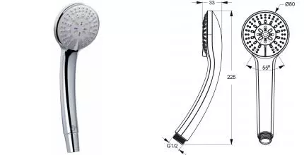 Ручная лейка «Ideal Standard» IdealRain Soft S3 B9401AA хром
