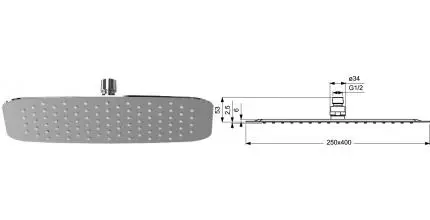 Верхний душ «Ideal Standard» IdealRain Luxe B0391MY полированная сталь