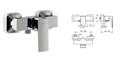 Смеситель для душа «Ideal Standard» Strada A5846AA хром