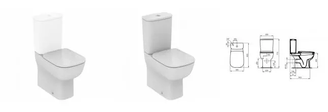 Чаша IdStd ESEDRA Напольный пристенный унитаз · Esedra, Ideal Standard, T282001