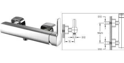 Смеситель для душа «Cezares» TESORO-D-01 хром