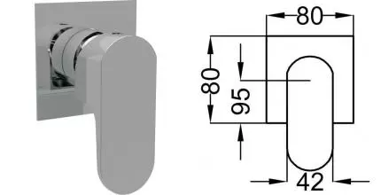 Смеситель для душа «Cezares» STELLA-DIM-01-Cr хром