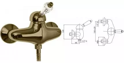 Смеситель для душа «Cezares» VINTAGE-DM-02-Sw бронза Смеситель для душа «Cezares» VINTAGE-DM-02-Sw бронза