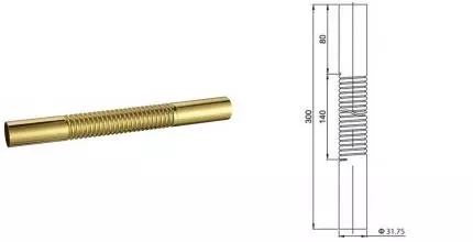 Гофра для раковины или мойки «Cezares» CZR-ST-03 золото