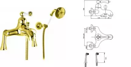 Смеситель на борт ванны «Cezares» MARGOT-PBVM-03/24-Bi золото Смеситель на борт ванны «Cezares» MARGOT-PBVM-03/24-Bi золото