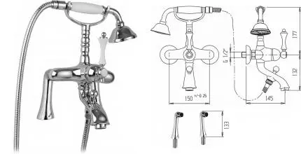 Смеситель на борт ванны «Cezares» MARGOT-PBV-01-Bi хром Смеситель на борт ванны «Cezares» MARGOT-PBV-01-Bi хром