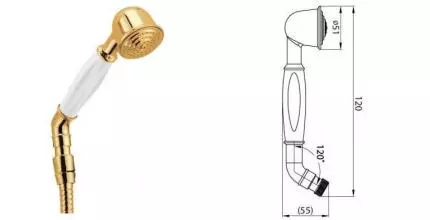 Душевой гарнитур «Cezares» CZR-DEF2-03-Bi золото
