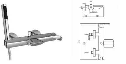 Смеситель для ванны «Cezares» GARDA-VDM-01-Cr хром