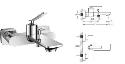 Смеситель для ванны «Cezares» CITY-F-VD-01 хром Смеситель для ванны «Cezares» CITY-F-VD-01 хром