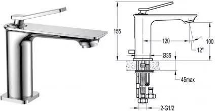 Смеситель для раковины «Cezares» CITY-F-LS-01-W0 хром Смеситель для раковины «Cezares» CITY-F-LS-01-W0 хром