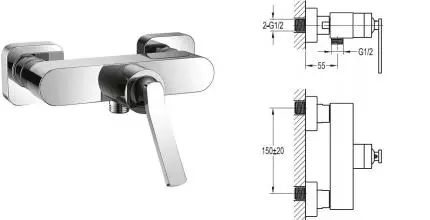 Смеситель для душа «Cezares» CITY-D-01 хром Смеситель для душа «Cezares» CITY-D-01 хром