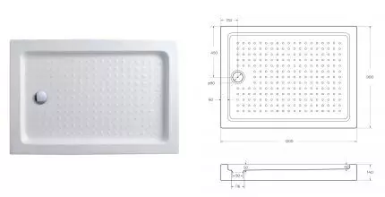 Душевой поддон «Cezares» TRAY-A-AH-120/90-15-W0 120/90 средний акриловый прямоугольный без сифона Душевой поддон «Cezares» TRAY-A-AH-120/90-15-W0 120/90 средний акриловый прямоугольный без сифона