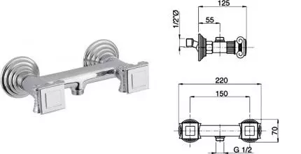 Смеситель для душа «Cezares» OLIMP-DS-01-O хром Смеситель для душа «Cezares» OLIMP-DS-01-O хром