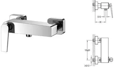 Смеситель для душа «Cezares» BADEN-D-01 хром