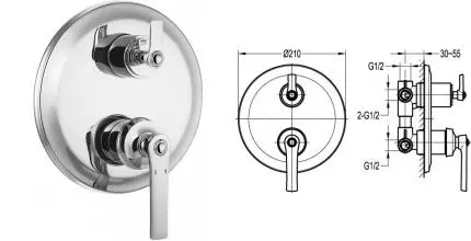 Смеситель для душа «Cezares» LIBERTY-F-VDIM3-01 хром Смеситель для душа «Cezares» LIBERTY-F-VDIM3-01 хром