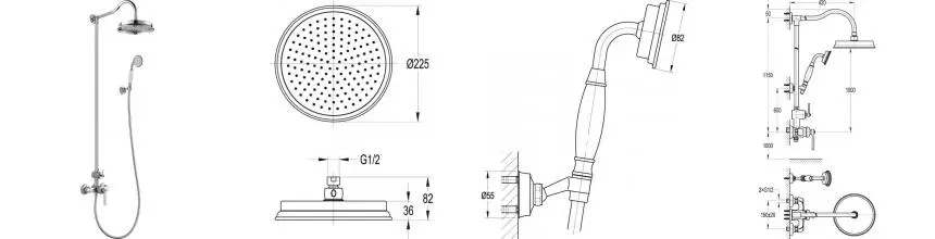 Душевая система «Cezares» LIBERTY-F-CD-01 хром