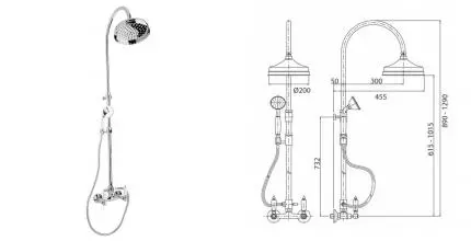 Душевая система «Cezares» FIRST-CD-01-Bi хром Душевая система «Cezares» FIRST-CD-01-Bi хром