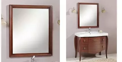 Зеркало «Cezares» Venezia 80/90 без света Mielle Frassinato Radica Mogano