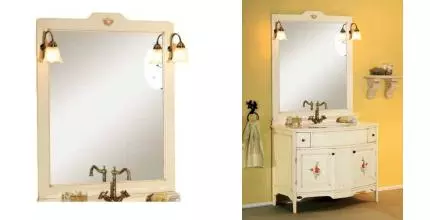 Зеркало «Cezares» Alicante 98/113 без света decorato celeste crema