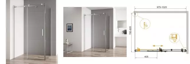 Душевой угол-ограждение «Cezares» STYLUS-SOFT-AH-1-100/80-C-Cr 100/80 прозрачный/хром без поддона универсальный Душевой угол-ограждение «Cezares» STYLUS-SOFT-AH-1-100/80-C-Cr 100/80 прозрачный/хром без поддона универсальный