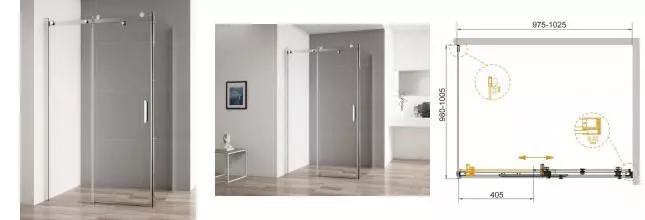 Душевой угол-ограждение «Cezares» STYLUS-SOFT-A-1-100/100-C-Cr 100/100 прозрачный/хром без поддона универсальный Душевой угол-ограждение «Cezares» STYLUS-SOFT-A-1-100/100-C-Cr 100/100 прозрачный/хром без поддона универсальный