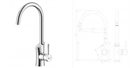 Смеситель для кухни с подключением к фильтру «Lemark» Comfort LM3072C хром